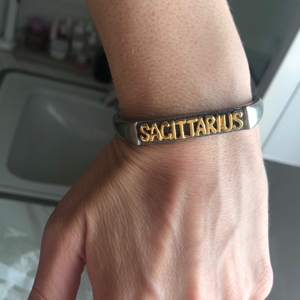 Sagittarius Gold and Silver Bracelet